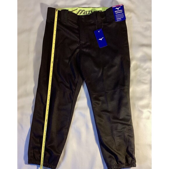 Mizuno Softball Women's L MVP Pro Black Pants Elastic Bottom Reinforced Knee - Picture 7 of 9